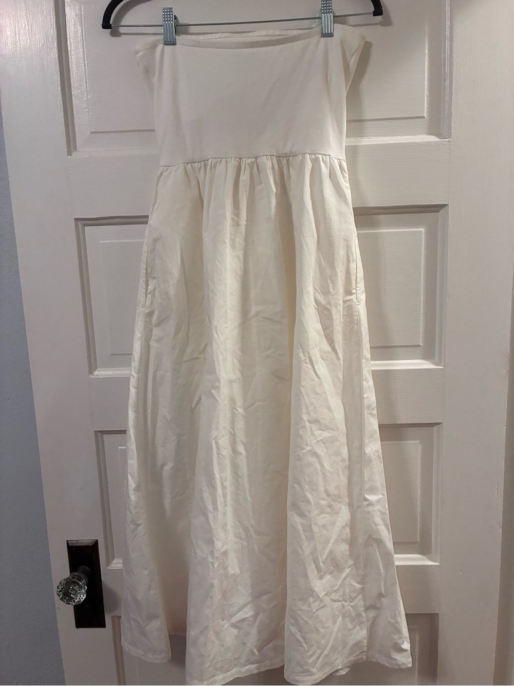 NWT Gap Mixed Media Midi Dress Off White Size XS Petite - Picture 3 of 7